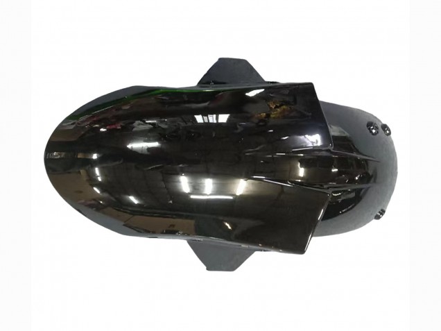 Mejores Carenado Moto Kawasaki ZX6R 2005-2006 - Negro Brillante Verde Llama