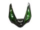 Mejores Carenado Moto Kawasaki ZX6R 2005-2006 - Negro Brillante Verde Llama