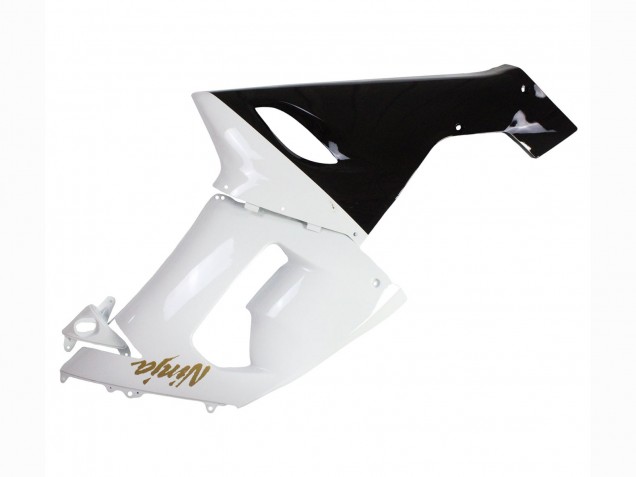 Mejores Carenados Moto Kawasaki ZX6R 2005-2006 - Blanco Negro Oro Ninja
