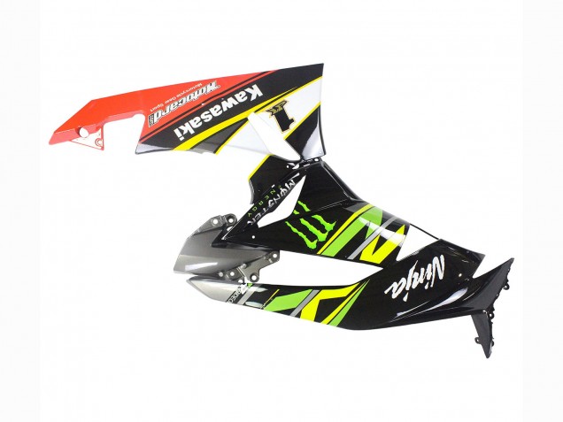 Mejores Carenados Moto Kawasaki ZX6R 2009-2012 - Verde Negro Brillante Amarillo Blanco Rojo Elf Monstruo