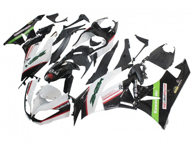 Mejores Carenados Moto Kawasaki ZX6R 2009-2012 - Blanco Rojo Negro Verde