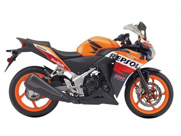 Mejores Carenados Moto Honda CBR250RR 2011-2015 - Naranja Blanco Rojo Negro Brillante Repsol HRC