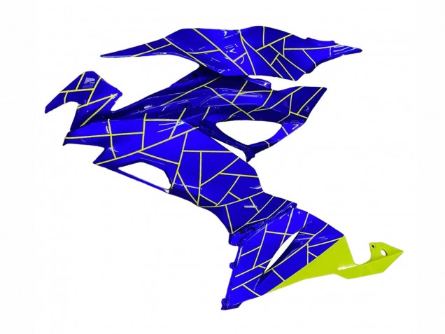 Mejores Carenados Moto Kawasaki ZX6R 2019-2022 - Azul Amarillo