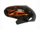 Mejores Carenados Moto Suzuki GSXR1000 2000-2002 - Negro Brillante Naranja Llama