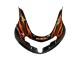 Mejores Carenados Moto Suzuki GSXR1000 2000-2002 - Negro Brillante Naranja Llama