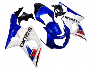 Mejores Carenados Moto Suzuki GSXR1000 2000-2002 - Blanco Azul Rojo