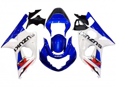 Mejores Carenados Moto Suzuki GSXR1000 2000-2002 - Blanco Azul Rojo