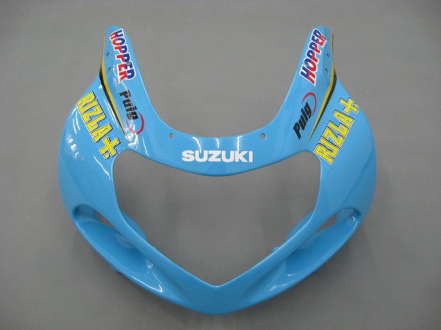Mejores Carenados Moto Suzuki GSXR1000 2000-2002 - Azul Claro Amarillo Negro Motul Rizla