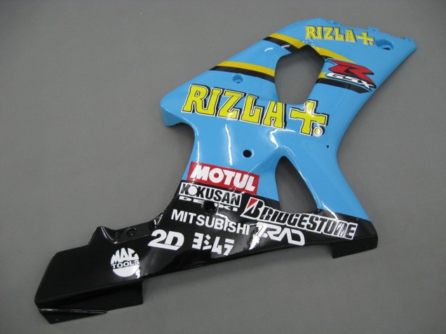 Mejores Carenados Moto Suzuki GSXR1000 2000-2002 - Azul Claro Amarillo Negro Motul Rizla
