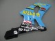Mejores Carenados Moto Suzuki GSXR1000 2000-2002 - Azul Claro Amarillo Negro Motul Rizla