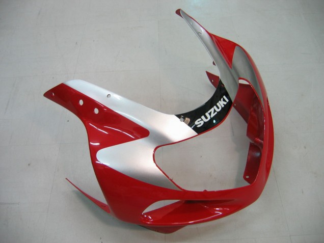 Mejores Carenados Moto Suzuki GSXR1000 2000-2002 - Rojo Plata Blanco Negro