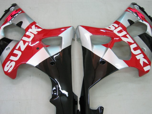 Mejores Carenados Moto Suzuki GSXR1000 2000-2002 - Rojo Plata Blanco Negro