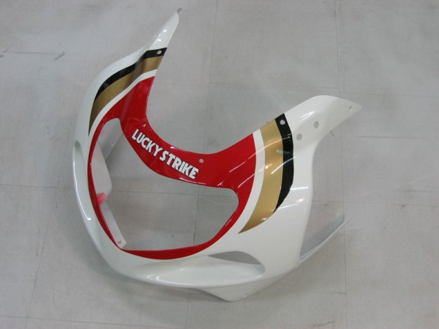 Mejores Carenados Moto Suzuki GSXR1000 2000-2002 - Blanco Rojo Lucky Strike