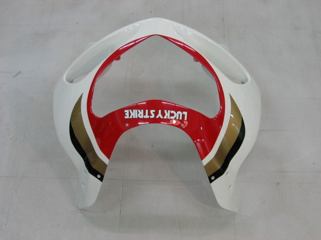 Mejores Carenados Moto Suzuki GSXR1000 2000-2002 - Blanco Rojo Lucky Strike