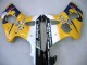 Mejores Carenados Moto Suzuki GSXR1000 2000-2002 - Amarillo Azul Oscuro Blanco Motul Corona