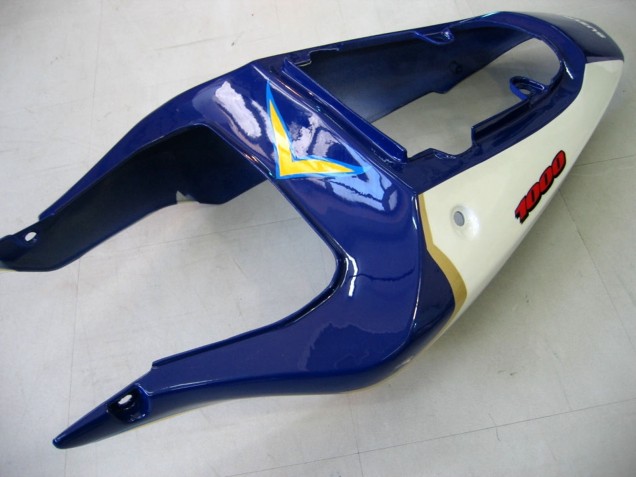 Mejores Carenados Moto Suzuki GSXR1000 2000-2002 - Amarillo Azul Oscuro Blanco Motul Corona