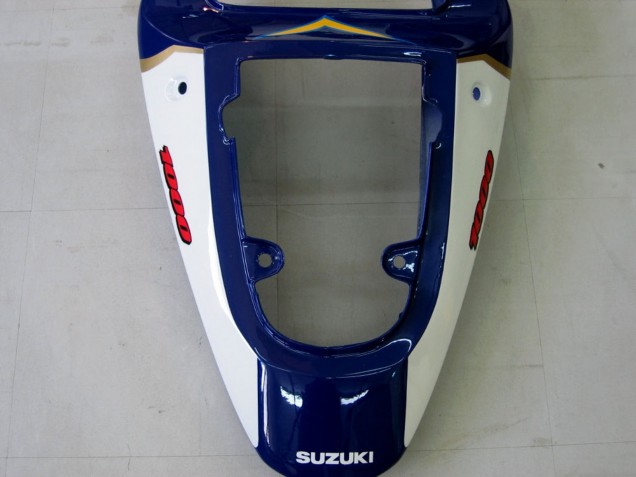 Mejores Carenados Moto Suzuki GSXR1000 2000-2002 - Amarillo Azul Oscuro Blanco Motul Corona