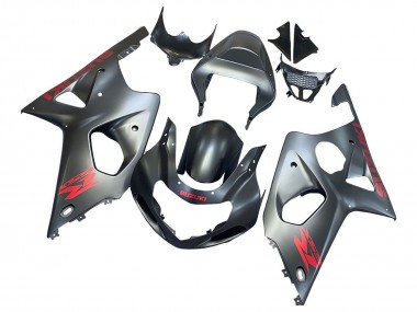 Mejores Carenados Moto Suzuki GSXR1000 2000-2002 - Gris Mate Rojo Calcomanía