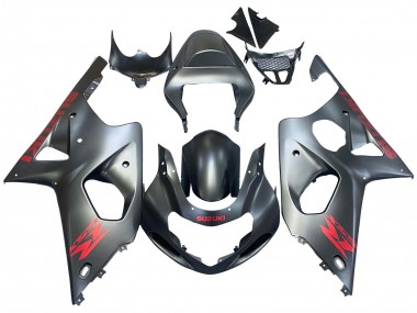 Mejores Carenados Moto Suzuki GSXR1000 2000-2002 - Gris Mate Rojo Calcomanía