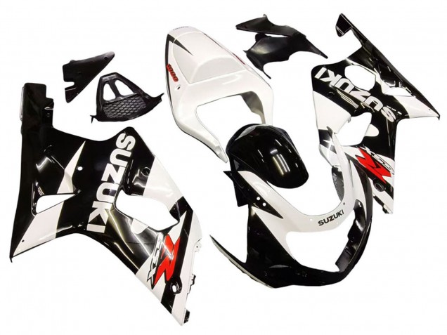 Mejores Carenados Moto Suzuki GSXR1000 2000-2002 - Blanco Negro Brillante Rojo