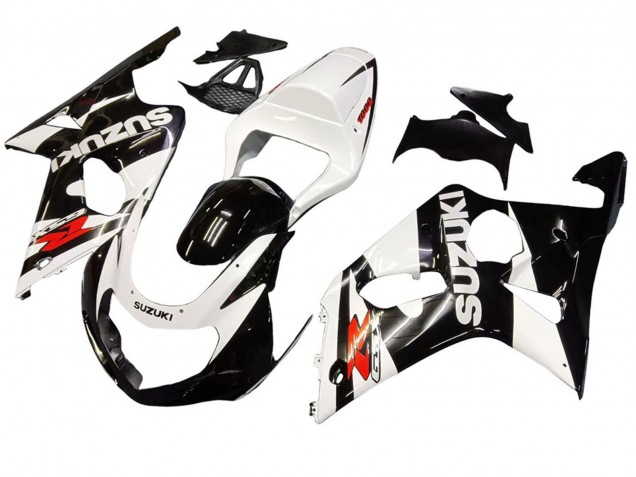 Mejores Carenados Moto Suzuki GSXR1000 2000-2002 - Blanco Negro Brillante Rojo