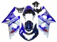 Mejores Carenados Moto Suzuki GSXR1000 2000-2002 - Azul Blanco Plata Castrol Dunlop