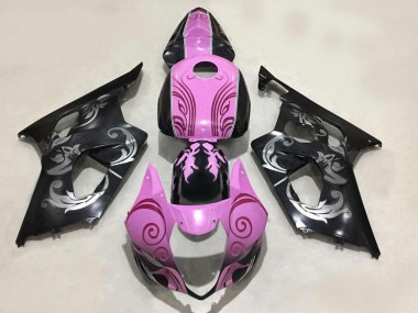 Mejores Carenados Moto Suzuki GSXR 1000 2003-2004 - Negro Rosa