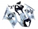Mejores Carenados Moto Suzuki GSXR 1000 2003-2004 - Blanco Negro Oro Motul Lucky Strike