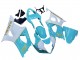 Mejores Carenados Moto Suzuki GSXR 1000 2003-2004 - Blanco Azul Claro Oro