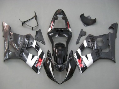 Mejores Carenados Moto Suzuki GSXR 1000 2003-2004 - Negro Brillante Blanco Gris Rojo