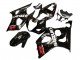 Mejores Carenados Moto Suzuki GSXR 1000 2003-2004 - Negro Brillante Blanco Rojo Calcomanías