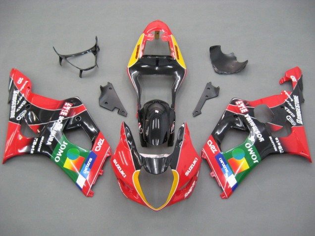 Mejores Carenados Moto Suzuki GSXR 1000 2003-2004 - Rojo Amarillo Azul Verde Negro JOMO
