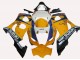 Mejores Carenados Moto Suzuki GSXR 1000 2003-2004 - Amarillo Blanco Azul Negro Corona