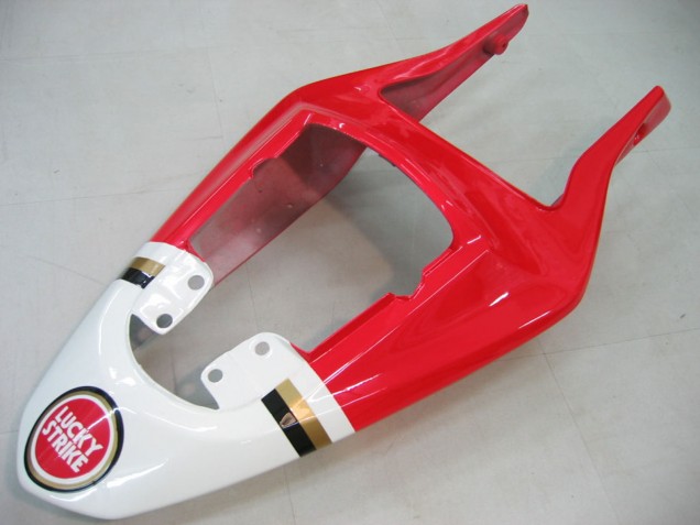 Mejores Carenados Moto Suzuki GSXR 1000 2003-2004 - Blanco Rojo Motul Lucky Strike