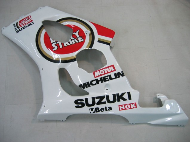 Mejores Carenados Moto Suzuki GSXR 1000 2003-2004 - Blanco Rojo Motul Lucky Strike