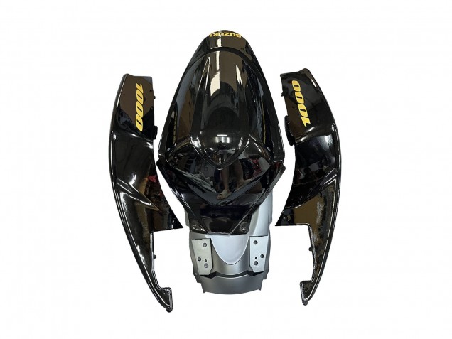 Mejores Carenados Moto Suzuki GSXR 1000 2005-2006 - Negro Brillante Oro Calcomanía
