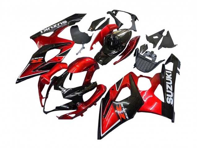 Mejores Carenados Moto Suzuki GSXR 1000 2005-2006 - Rojo Negro Brillante