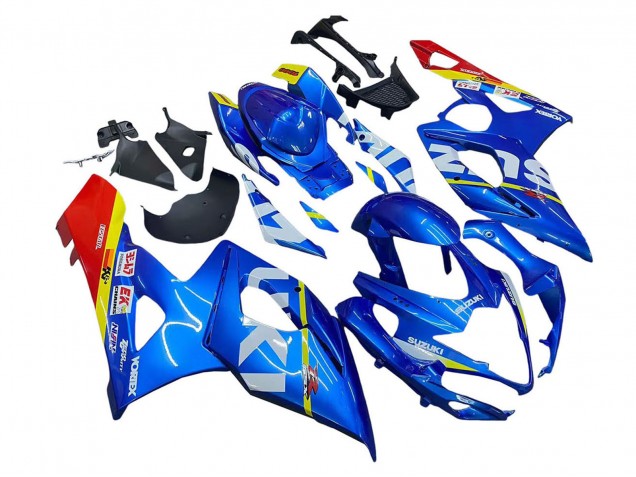Mejores Carenados Moto Suzuki GSXR 1000 2005-2006 - Azul Amarillo Rojo Blanco