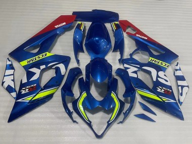 Mejores Carenados Moto Suzuki GSXR 1000 2005-2006 - Azul Amarillo Rojo Motul Ecstar