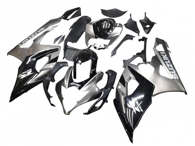 Mejores Carenados Moto Suzuki GSXR 1000 2005-2006 - Negro Brillante Gris