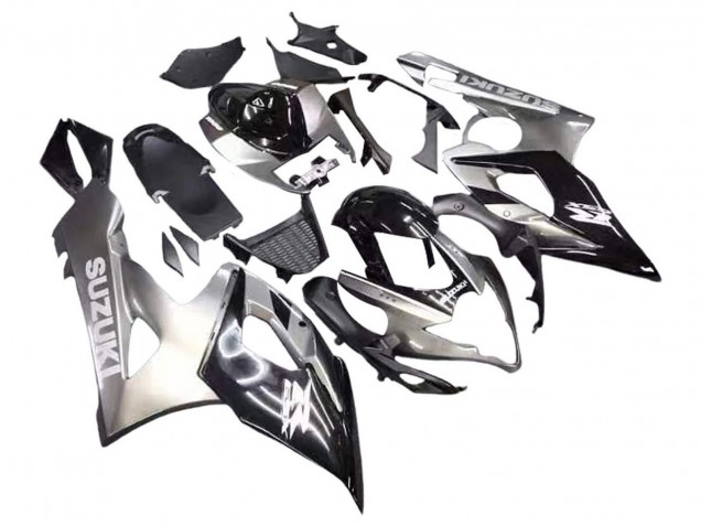 Mejores Carenados Moto Suzuki GSXR 1000 2005-2006 - Negro Brillante Gris