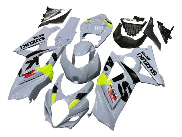 Mejores Carenados Moto Suzuki GSXR 1000 2007-2008 - Gris Claro Verde Negro