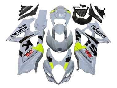Mejores Carenados Moto Suzuki GSXR 1000 2007-2008 - Gris Claro Verde Negro