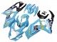 Mejores Carenados Moto Suzuki GSXR 1000 2007-2008 - Azul Claro Amarillo Negro Motul Rizla