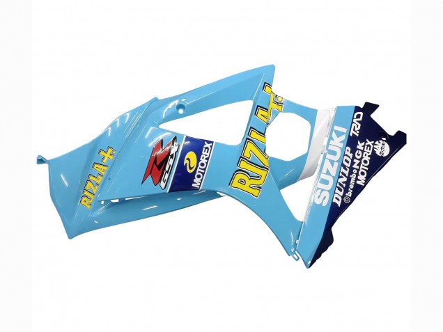 Mejores Carenados Moto Suzuki GSXR 1000 2007-2008 - Azul Claro Amarillo Negro Motul Rizla