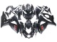 Mejores Carenados Moto Suzuki GSXR 1000 2007-2008 - Negro Mate Rojo Calcomanía
