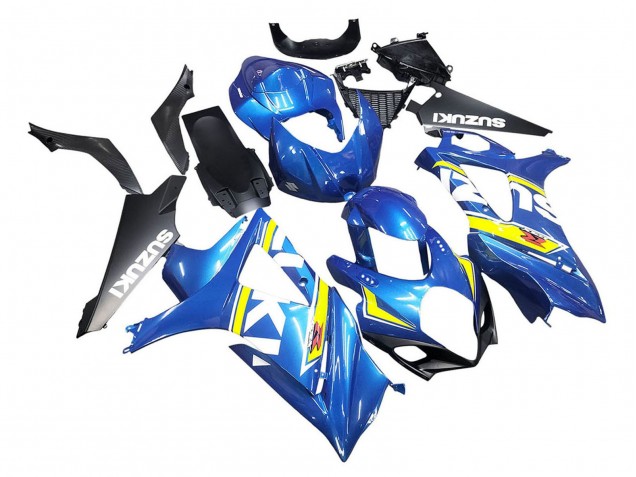 Mejores Carenados Moto Suzuki GSXR 1000 2007-2008 - Azul Amarillo Negro