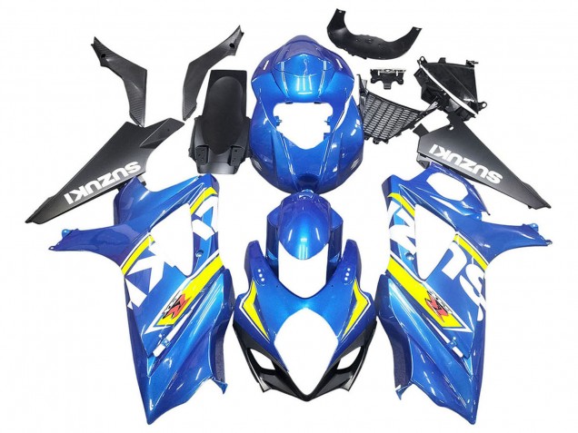 Mejores Carenados Moto Suzuki GSXR 1000 2007-2008 - Azul Amarillo Negro