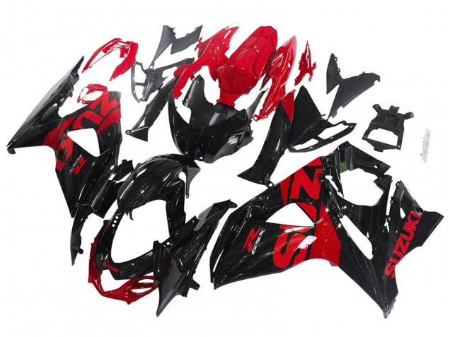 Mejores Kits Carenado Moto Suzuki GSXR 1000 2009-2016 - Negro Brillante Rojo