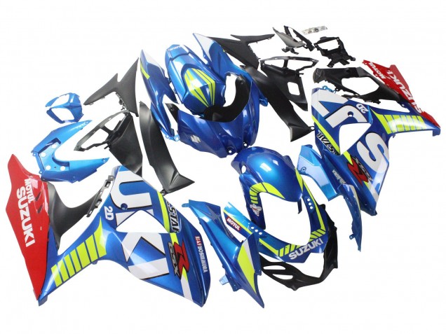 Mejores Carenados Moto Suzuki GSXR 1000 2009-2016 - Azul Claro Verde Rojo Motul